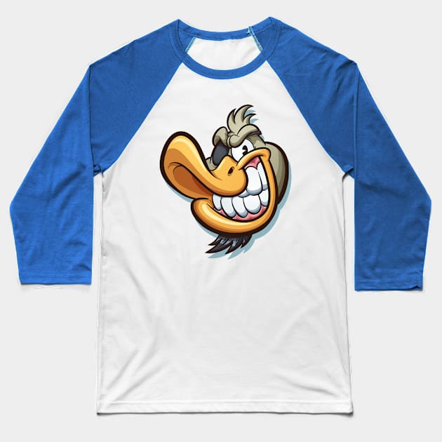 Duck with eyepatch Baseball T-Shirt by memoangeles